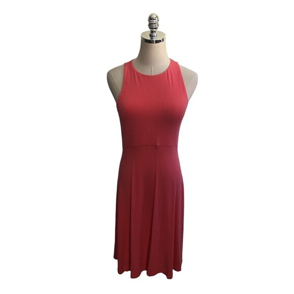 Athleta Dress Women's Size S/T Pink Fit & Flare Sleeveless Midi - Picture 1 of 7